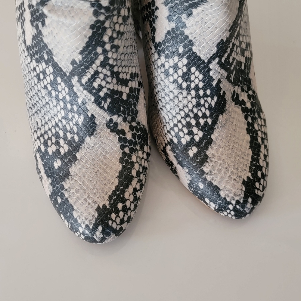 Steve Madden | Python Print Almond Toe Heeled Boo… - image 4